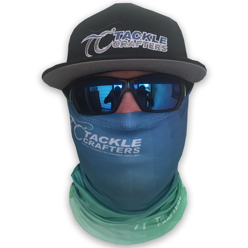 The blue green buff is great with saltwater fishing hats and offshore fishing t shirts