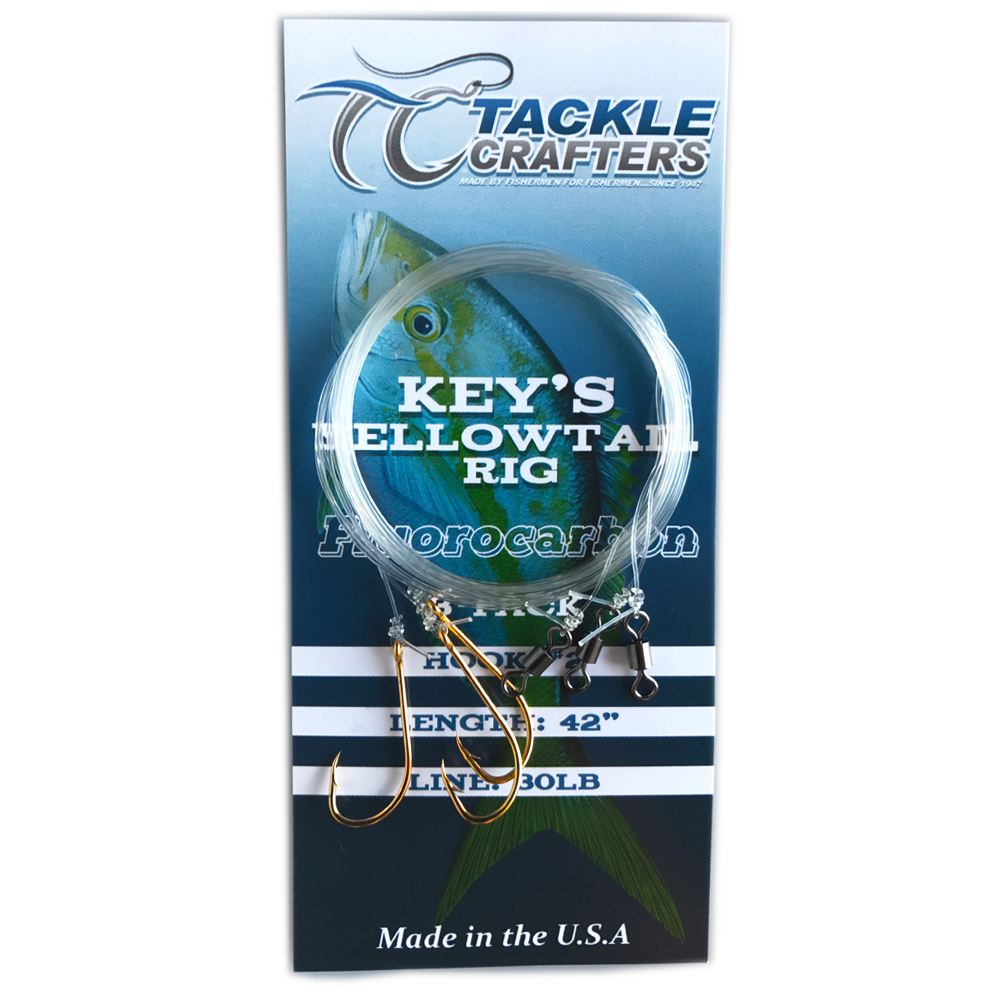 Keys Yellowtail Snapper Fluorocarbon Rig – 3 Pack