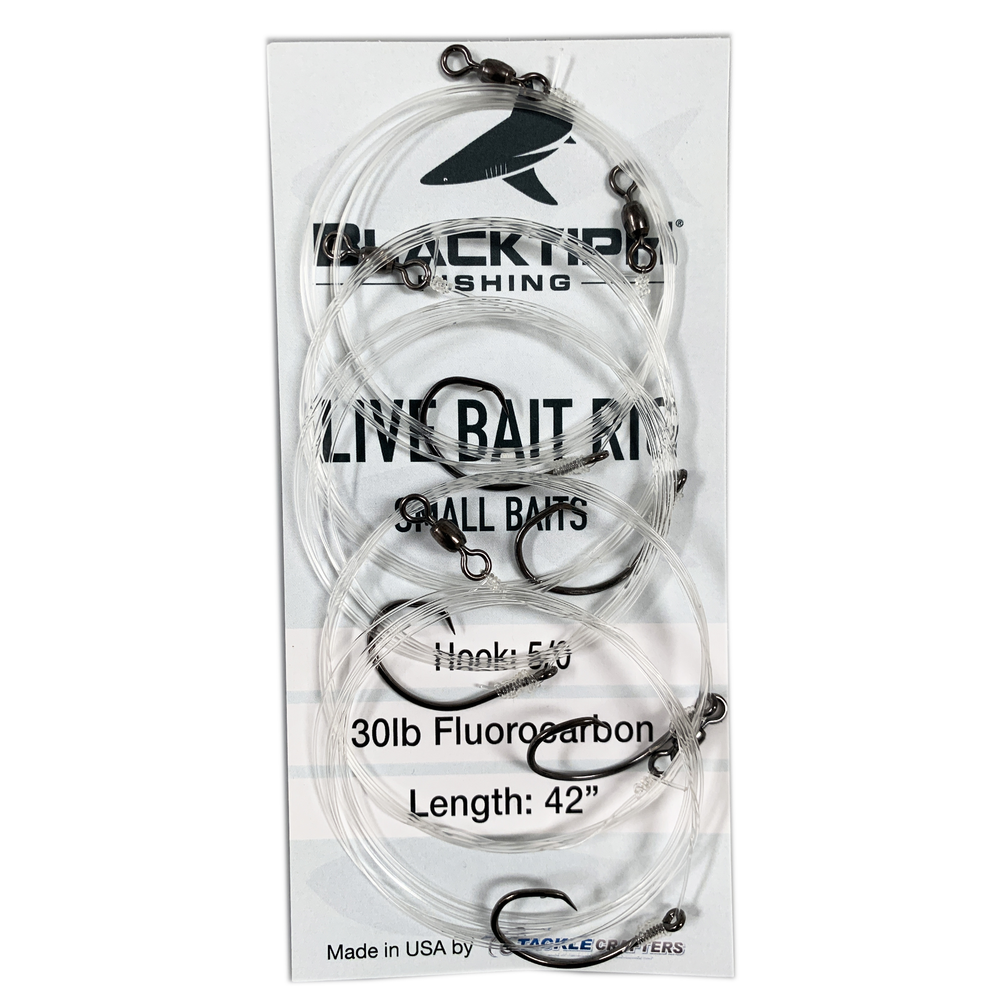 BlacktipH Small (5/0) Live Bait Rigs – 5 Pack